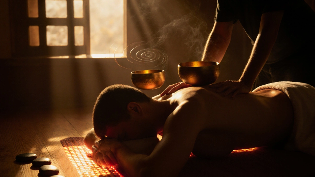 Tantrická masáž a hudba: Jak rytmus a zvuk ovlivňují techniku doteku