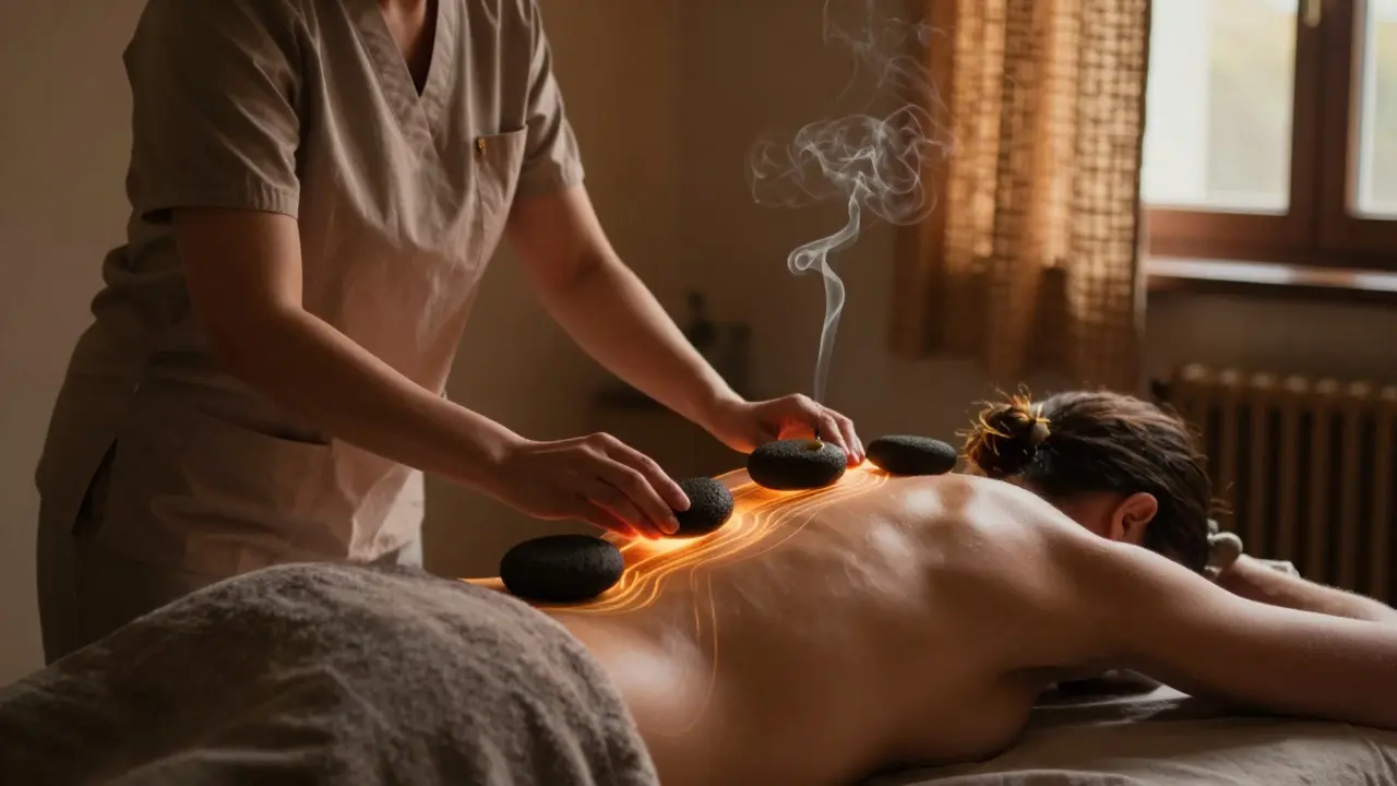 Masáž lávovými kameny v tantrickém kontextu: Jak to funguje a co vám přinese