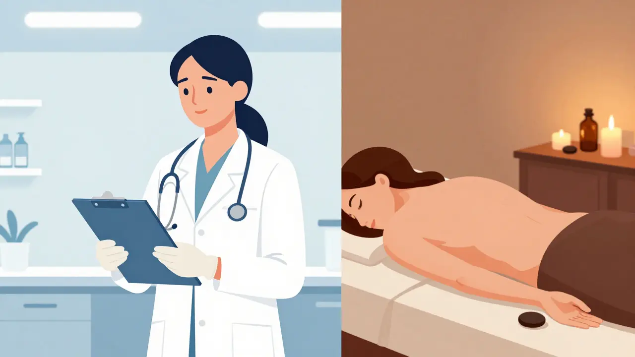 Yoni masáž vs gynekologická prohlídka: Rozdíl mezi lékařskou péčí a relaxací