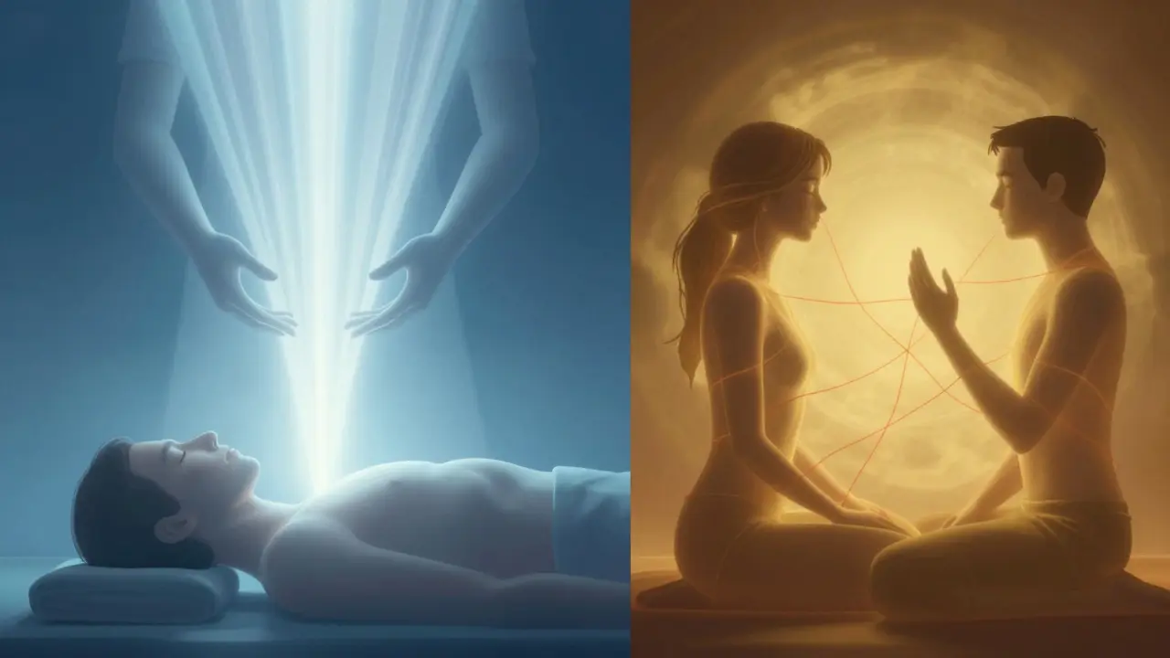 Tantrická masáž vs Reiki: Rozdíl v energii, doteku a účincích